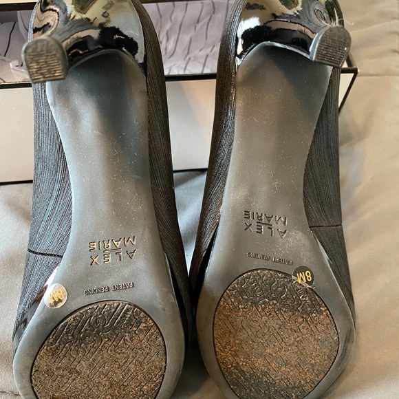 Alex & Marie elegant black heels w black sparkles beautiful shoe worn once - Picture 6 of 6